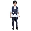 AHHAAAA Kids Cotton Blend Waistcoat Kurta and Pant Set for Boys 163