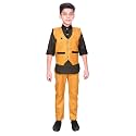 AHHAAAA Kids Cotton Blend Waistcoat Kurta and Pant Set for Boys 163