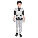 AHHAAAA Kids Cotton Blend Waistcoat Kurta and Pant Set for Boys 163