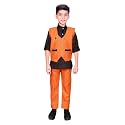 AHHAAAA Kids Cotton Blend Waistcoat Kurta and Pant Set for Boys 163