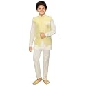 AHHAAAA Kids Ethnic Chikankari Waistcoat Kurta and Pajama Set For Boys 482