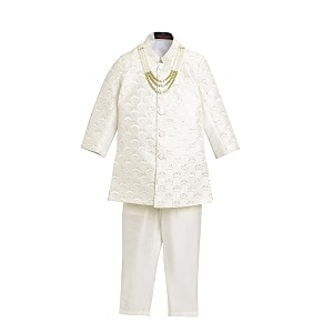 AHHAAAA Kids Ethnic Cotton Silk Blend Sequin