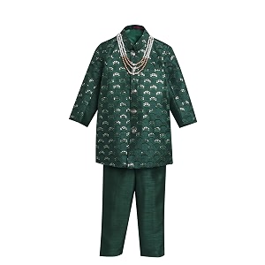 AHHAAAA Kids Ethnic Cotton Silk Blend Sequin