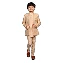AHHAAAA Kids Ethnic Cotton Silk Blend Sequin Print Indo-Western Sherwani Set for Boys 496MF