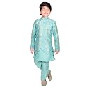 AHHAAAA Kids Ethnic Silk Blend Sherwani Kurta and Pyjama Set For Boys