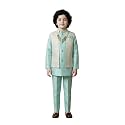 AHHAAAA Kids Ethnic Silk Blend Waistcoat Kurta Pyjama 3 Piece Sherwani Set For Boys |540|