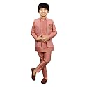 AHHAAAA Kids Ethnic Silk Indian Bollywood Style Print Indo-Western Sherwani Set For Boys 521MF