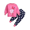 AHHAAAA Kids Winter Fleece Sweatshirt with Sweatpants Set for Boys and Girls D12N