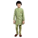 AHHAAAA Silk Blend Kids Ethnic Indo Western Sherwani and Pant Set For Boys 529