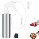 AHIER 2 in1 BBQ Spray Bottle Turkey Marinade Injector Stainless Steel