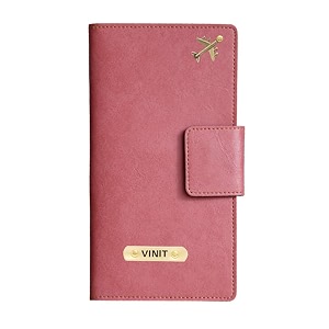 ahimsa leather personalized classy leather 2pcs travel wallet for men39s amp women39s  customized unisex travel wallet with name amp charmpeach