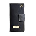 Ahimsa Leather Personalized Classy Leather 2pcs Travel Wallet for Men's &amp; Women's | Customized Unisex Travel Wallet with Name &amp; Charm (Black)