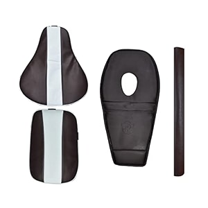 pure biking brown amp white seat cover tank cover  rear foam combo set of 4 compatible with classic 350500cc 2012-2020 models