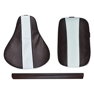 pure biking seat cover brown amp white with rear foam combo set of 3 compatible with classic 350500cc 2012-2020 models