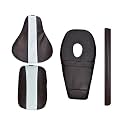 Pure Biking Brown &amp; White Seat Cover +Tank Cover + Rear Foam Combo Set of 4 Compatible with Classic 350/500cc (2012-2020 Models)
