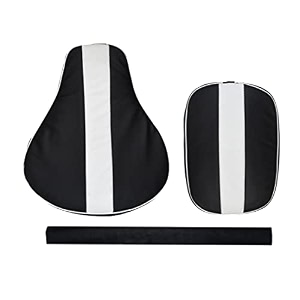 pure biking seat cover black amp white with rear foam combo set of 3 compatible with classic 350500cc 2012-2020 models