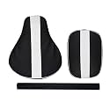 Pure Biking Seat Cover Black &amp; White with Rear Foam Combo Set of 3 Compatible with Classic 350/500cc (2012-2020 Models)