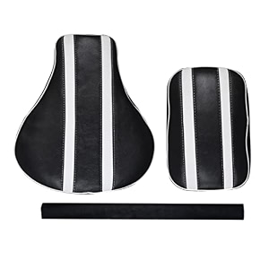 pure biking stylish dubble lining seat cover 3pc with back rest foam combo compatible with re classic 350500cc 2012 to 2020