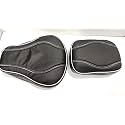 Pure Biking Stylish Seat Cover Black with White Lining Compatible Wtih RE Classic 350cc(2012-2020 Models)