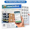 AI PackNFind 3x3 Smart Labels QR Code Stickers 48 Pcs QR Code Labels