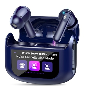 ai translation earbuds real time164 language7 translation modes translator earbuds with audio and video callsno subscription5 eq modes touch screen translator headphones48h ai ear buds dark blue