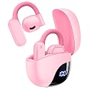 AI Translation Earbuds Real Time 164 Languages 80H Playtime Translator Ear Buds Audifonos Traductores Inglés Español Wireless Earphones Bluetooth AI Headphone for Travel Meeting Learning K08 Pink