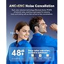 EUQQ Translator Earbuds – Real-Time 2-Way Translation for 40+ Languages, 30H Playtime, Noise Cancelling, Instant Conversation for Travel & Business