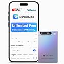 AI Voice Recorder with Transcription, AI Summary, Speaker ID, Noise Reduction, 64GB Memory, 138 Languages, App Control, for Meetings, Calls, Lectures, Interviews, Lite