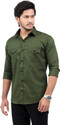 AIA Men Slim Fit Solid Slim Collar Casual Shirt