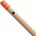 AIBANA Beginner Flute Straight Right Handed Bamboo Bansuri Orange Bamboo Flute (37 cm)