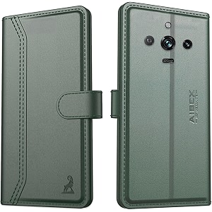 aibex  compatible for realme narzo 60 5g flip cover leather finish  inside tpu with card pockets  wallet stand  complete protection flip case - green