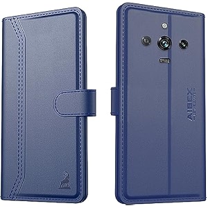 aibex  compatible for vivo t1x flip cover leather finish  inside tpu with card pockets  wallet stand  complete protection flip case - blue