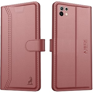 aibex  redmi 11 lite ne 5g  redmi 11 lite 5g flip cover leather finish  inside tpu with card pockets  wallet stand  complete protection flip case brown