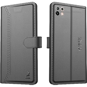 aibex  xiaomi redmi 11 lite ne 5g  xiaomi redmi 11 lite 5g flip cover leather finish  inside tpu with card pockets  wallet stand  complete protection flip case black