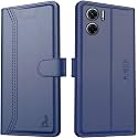AIBEX ® Redmi 11 Prime 5G Flip Cover Leather Finish | Inside TPU with Card Pockets | Wallet Stand | Complete Protection Flip Case Blue