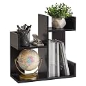 Aibiju Book Organizer for Desk, Cute Desk Top Organizing, Tree Bookshelf Unique Nursery Bookcase, Book Ends for Desk, Book Holder for Shelf Black YD-DSR002B