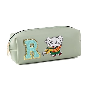AICA Gifts Personalized Leather Pencil Pouch Mintgreen