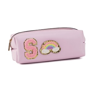 AICA Gifts Personalized Leather Pencil Pouch Purple