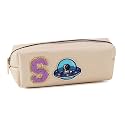 AICA Gifts Personalized Leather Pencil Pouch Cream