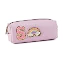 AICA Gifts Personalized Leather Pencil Pouch Purple