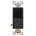 AIDA 1 Pack 4 Way Rocker Decora Light Switch, 15 Amp Self-grounding Electrical Light Switches, Residential Grade, UL Listed, Glossy Black