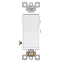 AIDA 1 Pack 4 Way Rocker Decora Light Switch, 15 Amp Self-grounding Electrical Light Switches, Residential Grade, UL Listed, Glossy White