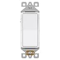AIDA 1 Pack Single Pole Rocker Decora Light Switch, 15 Amp Self-grounding Electrical Light Switches, Residential Grade, UL Listed, Glossy White