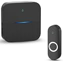 AIDA Lighted Wireless Doorbell for Home, Waterproof Battery Doorbell Wireless 1,000ft Range, 5 Volume Levels with 58 Chimes & LED Flash on Receiver (Black, 1 transmitter & 1 Receiver)