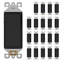 AIDA Matte Black Single Pole Decorator Light Switch, 15Amp, 120/277V, Decorative Paddle Rocker Switch Replacement, Electrical Wall Switch,Residential/Commercial Grade, UL/CUL (20 Pack)
