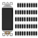 AIDA Matte Black Single Pole Decorator Light Switch, 15Amp, 120/277V, Decorative Paddle Rocker Switch Replacement, Electrical Wall Switch,Residential/Commercial Grade, UL/CUL (50 Pack)