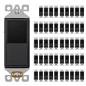 AIDA Single Pole Rocker Decorator Light Switch, 15 Amp Self-grounding Electrical Light Switches, Residential Grade, UL Listed (50, Glossy Black, Without Wall Plate)