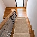 Live Beautiful ! Espalier Collection Non Slip Stair Treads (Beige, 5)