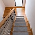 Live Beautiful ! Lifesaver Collection Utility Non-Slip Ribbed Stair Treads (Grey, 8"x28" inch 3 pcs Set)