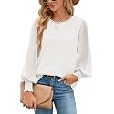 Aifer Womens Tops Dressy Casual Long Sleeve Shirts Chiffon Blouses